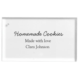 Homemade cookiers add your text name custom  throw place card holder