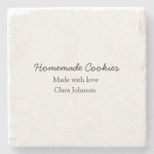 Homemade cookiers add your text name custom throw stone coaster