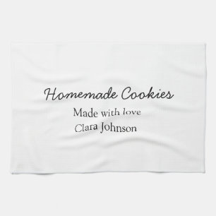 Homemade cookiers add your text name custom throw tea towel
