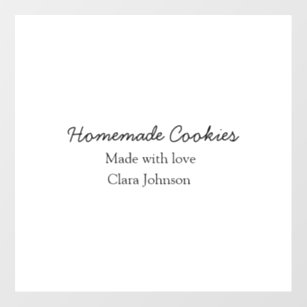 Homemade cookiers add your text name custom  throw wall decal