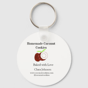 Homemade cookies coconut fresh name website social key ring