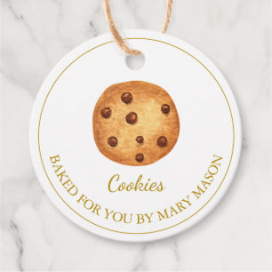 Homemade Cookies Favour Tags   White