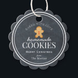 Homemade Cookies Gingerbread Man Chalkboard Favour Tags<br><div class="desc">This chic "baked with love" homemade cookies favour gift tag features a chalkboard background a gingerbread man. Personalise for your needs. You can find matching products at my store.</div>