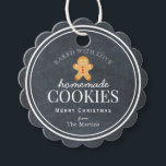Homemade Cookies Gingerbread Man Chalkboard Favour Tags<br><div class="desc">This chic "baked with love" homemade cookies favour gift tag features a chalkboard background a gingerbread man. Personalise for your needs. You can find matching products at my store.</div>