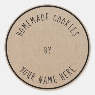 Homemade Cookies Heart By Vintage Craft Classic Round Sticker