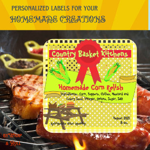Homemade Corn Relish Customisable Sticker