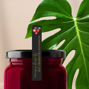 Homemade Cranberry Jam Thin Label