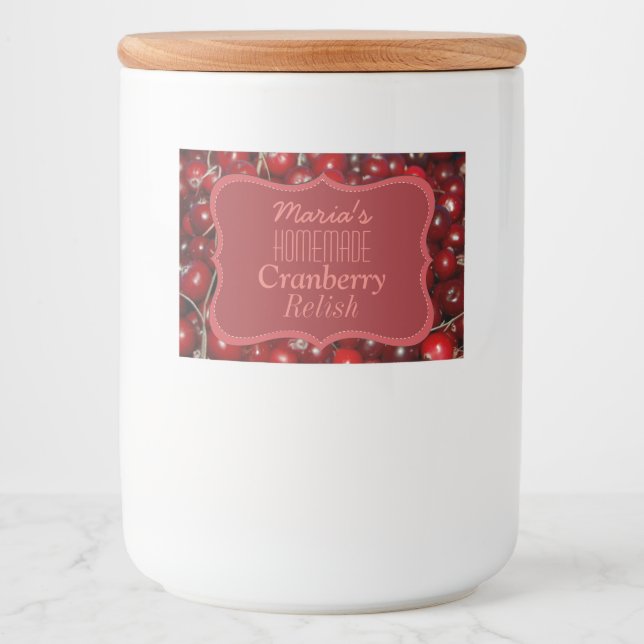 Homemade Cranberry Relish Food Label (Front)