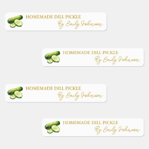 Homemade Cucumber Dill Pickle Thin Label
