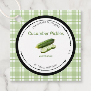 Homemade Cucumber Pickle Green Label Hang Tag