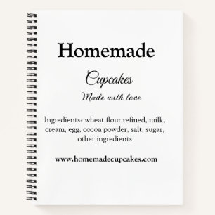Homemade cupcakes made with love add text website notebook
