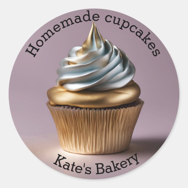 Homemade Cupcakes Round Sticker (Front)