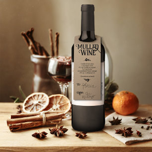 Homemade DIY Holiday Modern Chic Hostess Gift Bottle Tag