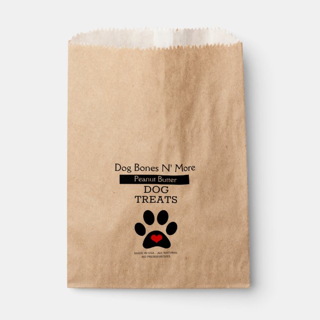 Homemade Dog Treat Favour Bags (Front)