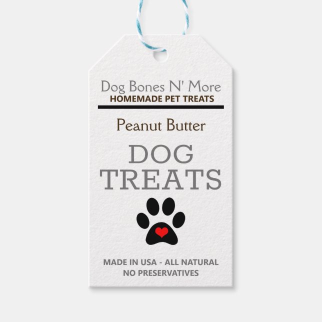 Homemade Dog Treat Labels (Front)