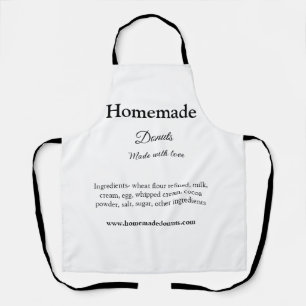 Homemade donuts made with love add text website apron