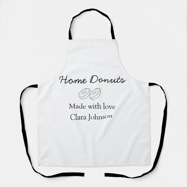 Homemade doughnuts bakery add your text name custo apron (Front)
