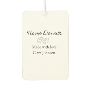 Homemade doughnuts bakery add your text name custo car air freshener
