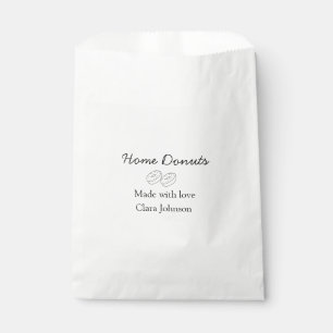 Homemade doughnuts bakery add your text name custo favour bags