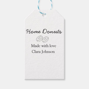 Homemade doughnuts bakery add your text name custo gift tags