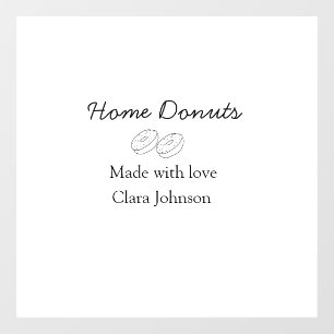 Homemade doughnuts bakery add your text name custo window cling