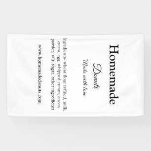 Homemade doughnuts made with love add text website banner