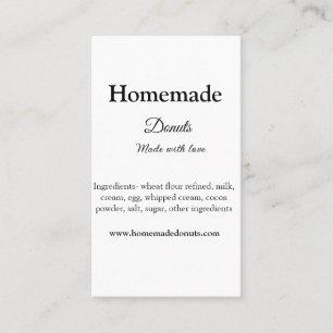 Homemade doughnuts made with love add text website business card