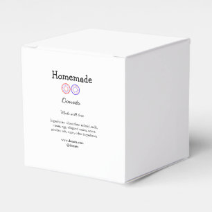 Homemade doughnuts made with love add text website favour box