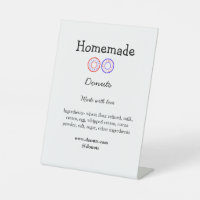 Homemade doughnuts made with love add text website