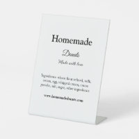 Homemade doughnuts made with love add text website