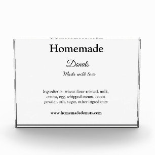 Homemade doughnuts made with love add text website photo block