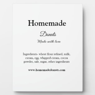 Homemade doughnuts made with love add text website plaque