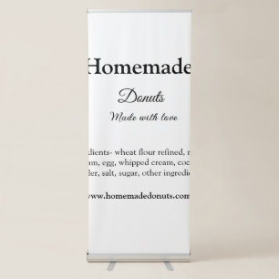 Homemade doughnuts made with love add text website retractable banner