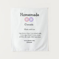 Homemade doughnuts made with love add text website
