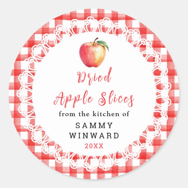 Homemade Dried Apple Slice Label (Front)