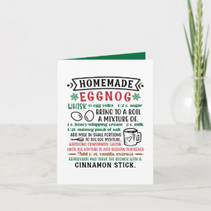 Homemade eggnog recipe customizable holiday card