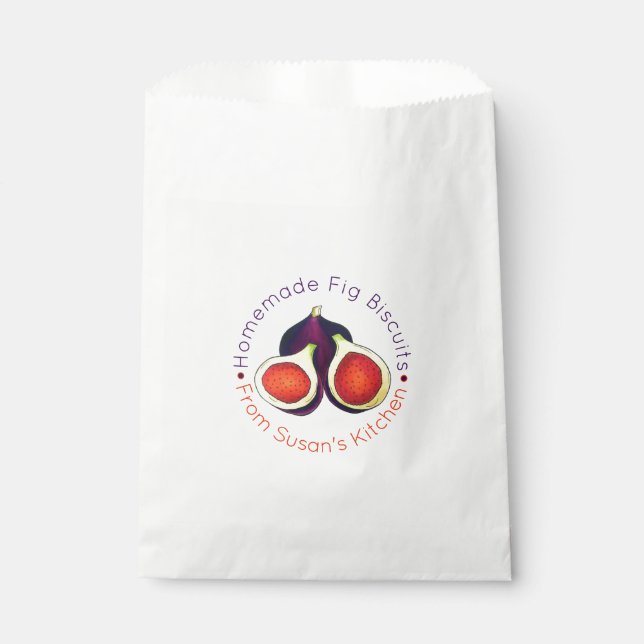 Homemade Fig Biscuits Cookies Figs Baked By Favour Bags (Front)