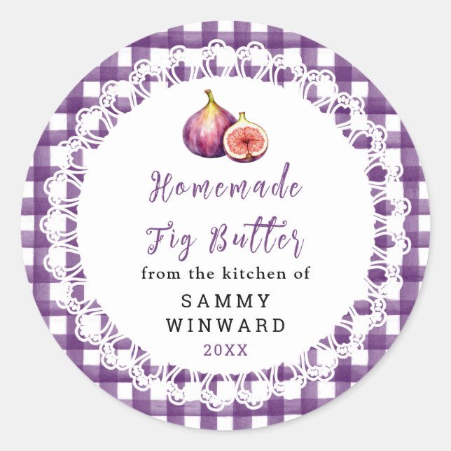 Homemade Fig Butter Jar Label (Front)
