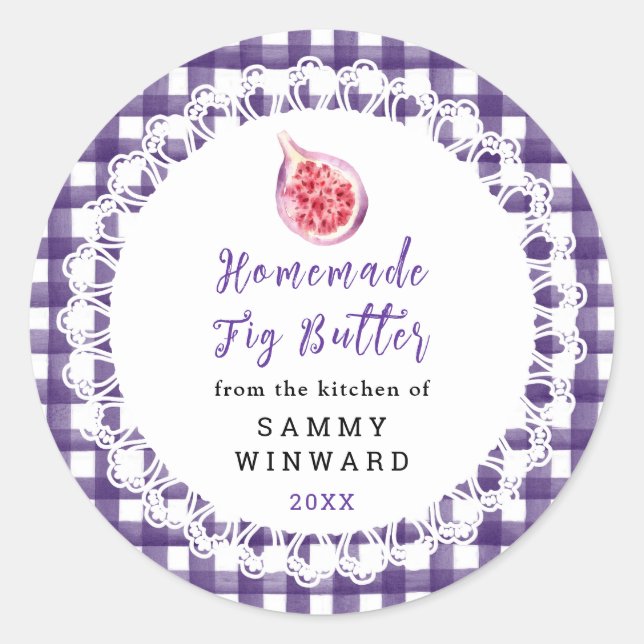 Homemade Fig Butter Label (Front)