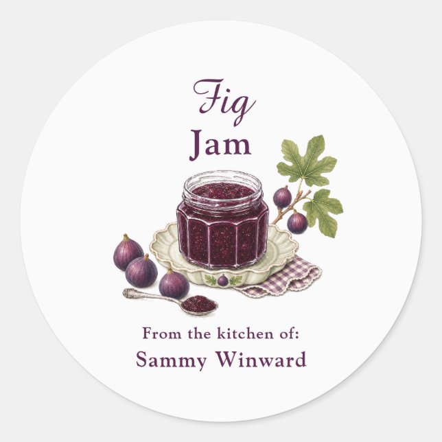 Homemade Fig Jam Gift Label (Front)