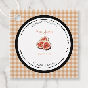 Homemade Fig Jam Label With Ingredients