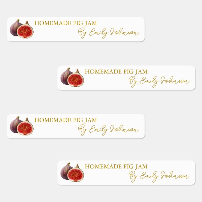 Homemade Fig Jam Thin Label (Group)