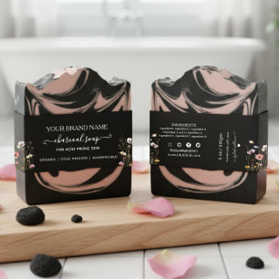 Homemade floral Soap Belly Band Soap Packaging Invitation Belly Band