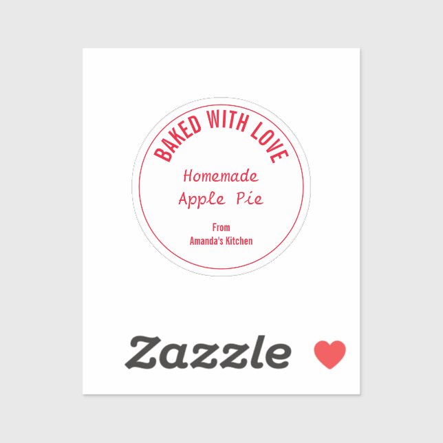 Homemade Food Christmas Gift Party Favour Red Whit (Sheet)