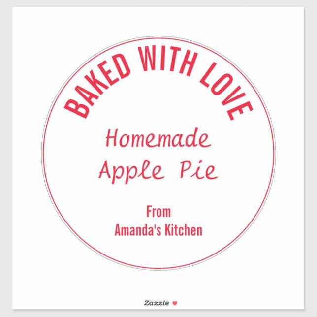 Homemade Food Red White Christmas Gift Party Favou (Sheet)