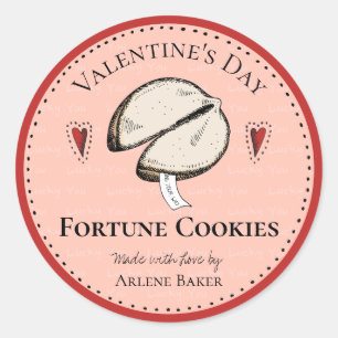 Homemade Fortune Cookie Valentine's Day DIY Labels