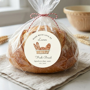 Homemade fresh Bread Classic Round Sticker