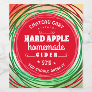 Homemade fruit faux vineyard personalised wine wine label