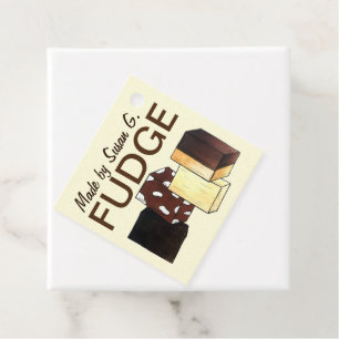 Homemade Fudge Candy Confectionery Made Baked By Favour Tags