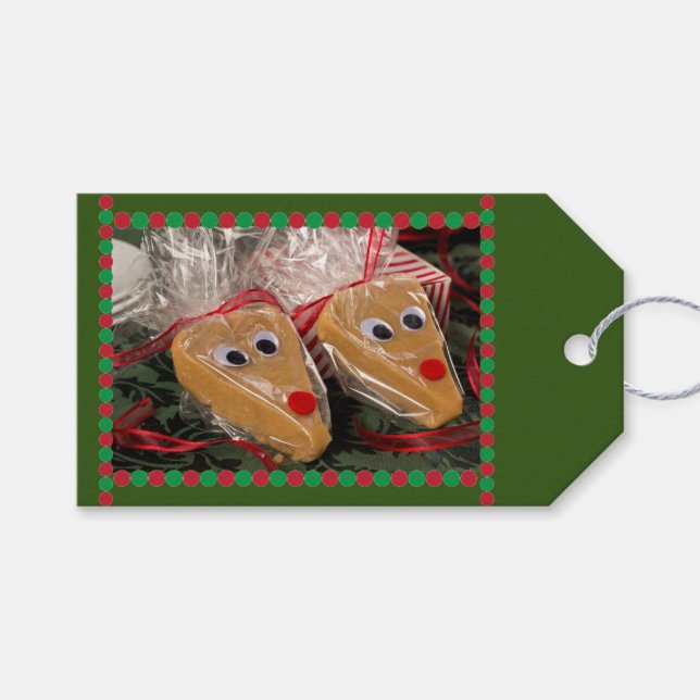 Homemade Fudge Reindeer Christmas Gift Tags (Front (Horizontal))